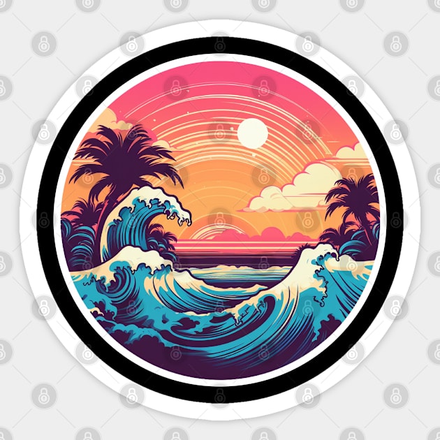 Retrowave 09 Sticker by NineBlack